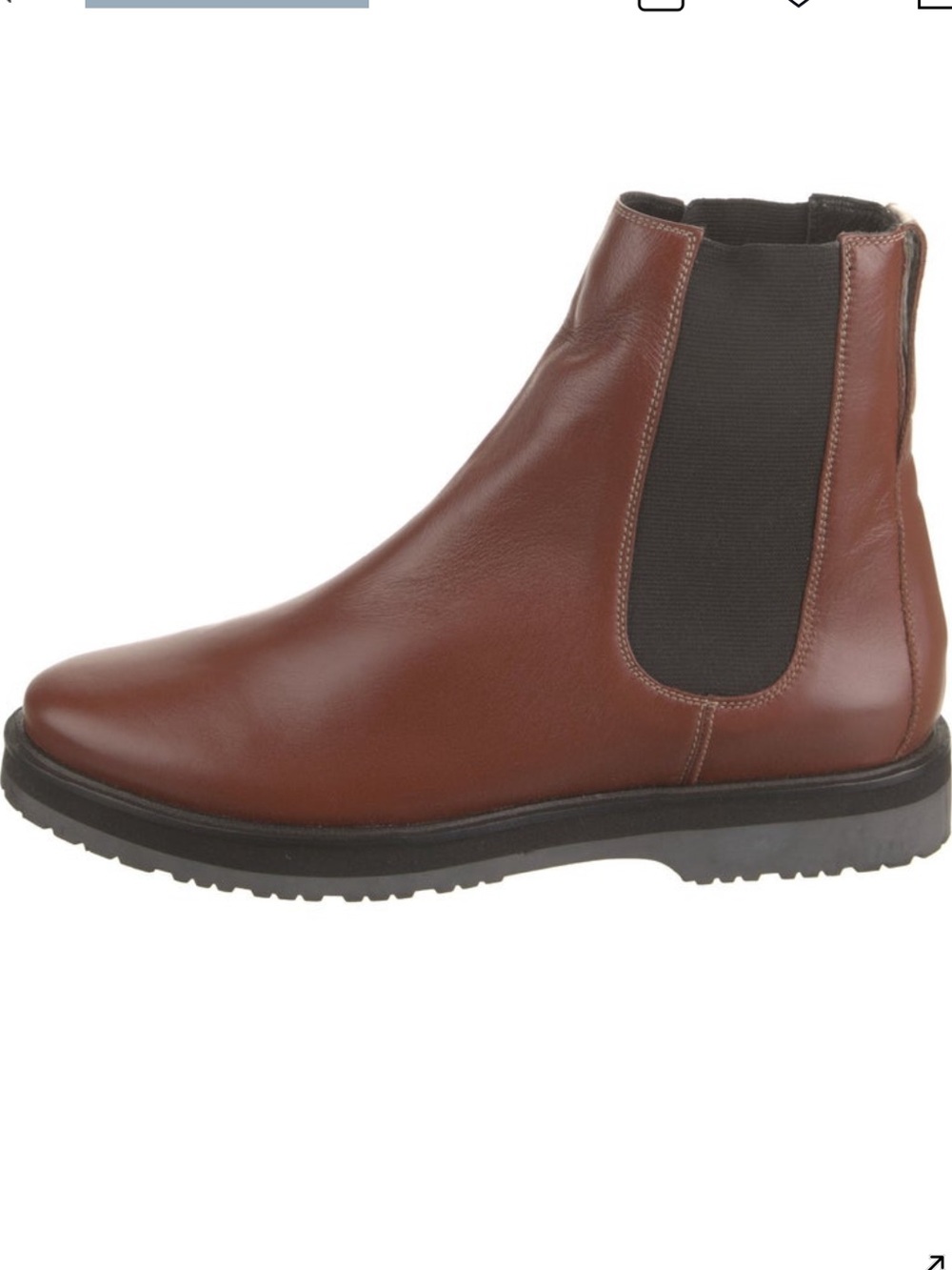 NEW w/box Mari Giudicelli LEA Rare Brown Leather Chelsea Lugg Boots